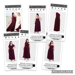 Torrid formal flowy dress It can be worn many diff. way as shown in the collage
